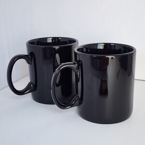 Two 30 OZ XXXL Black Coffee Soup Mùg Set